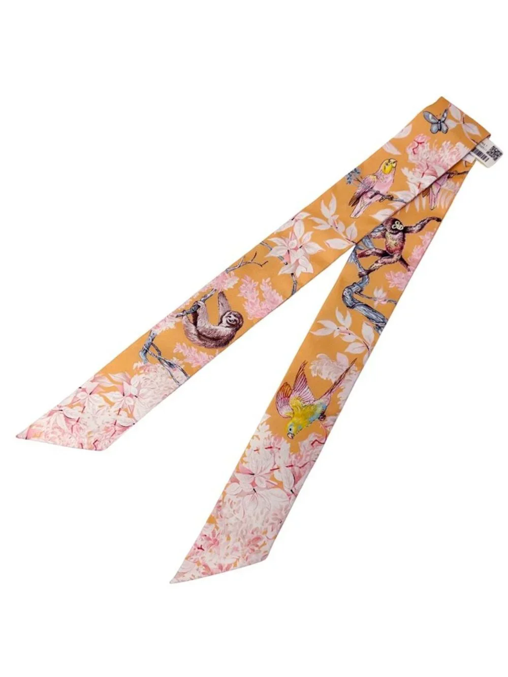Hermes Scarf Equateur Silk Apricot Cream Multicolor Orange